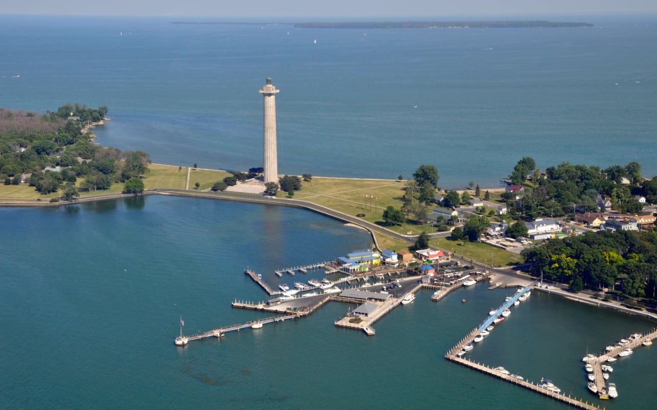 Put-In-Bay from the air