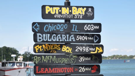 Put-In-Bay directional sign